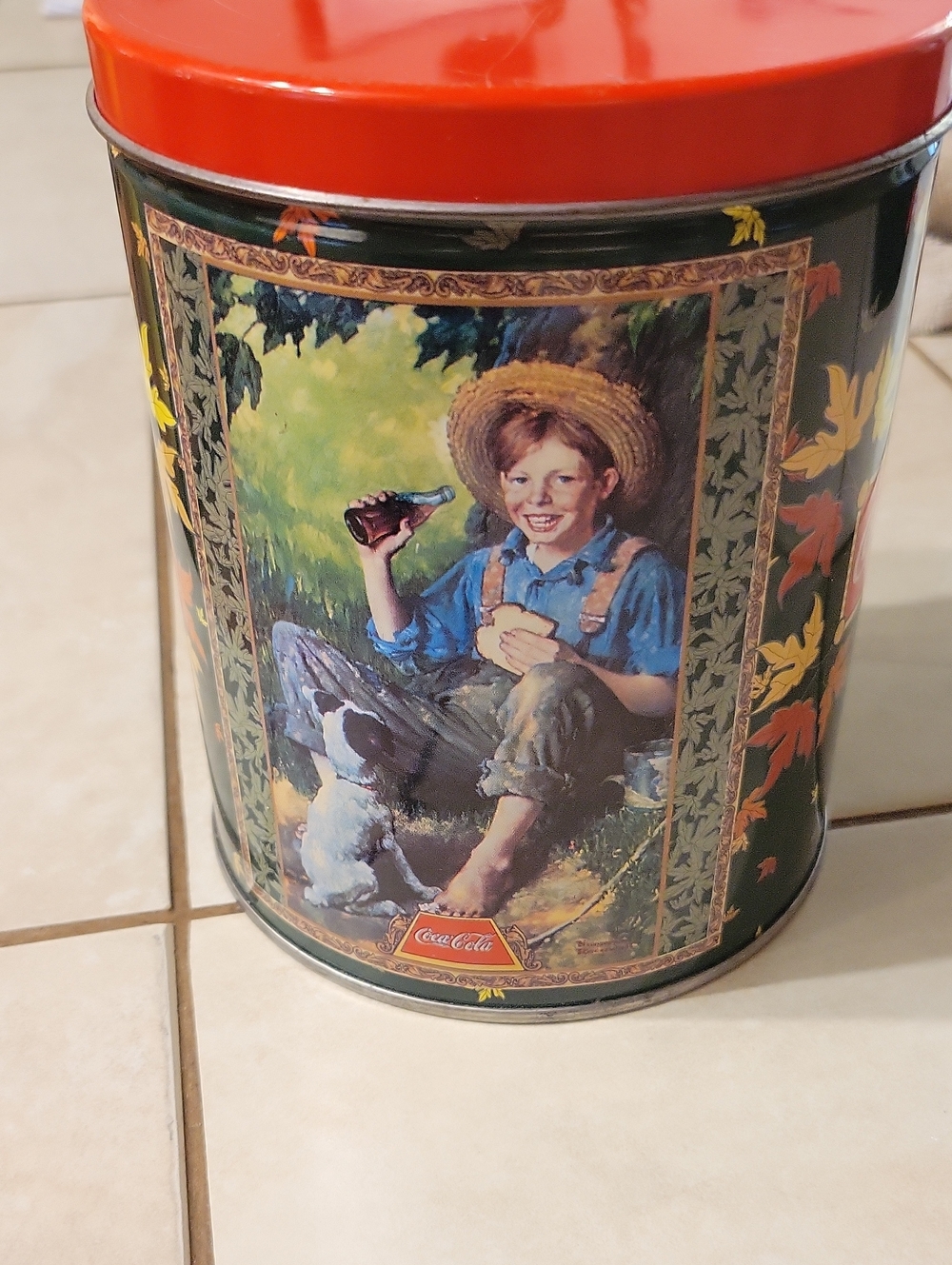 1998 Coca Cola Boy And Dog 200 Piece Puzzle In Tin
